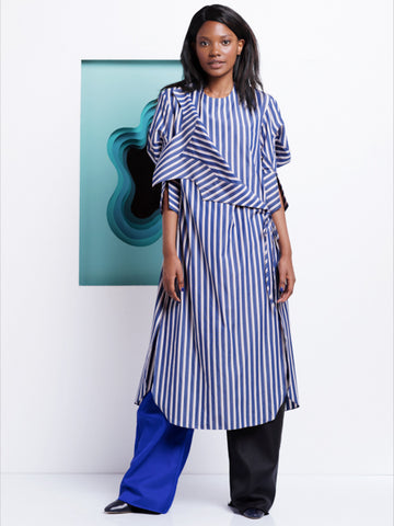 Blue Striped Shirt Dress | Outlet – Les ...